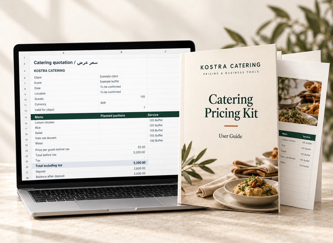KOSTRA Catering workbook and user guide product illustration